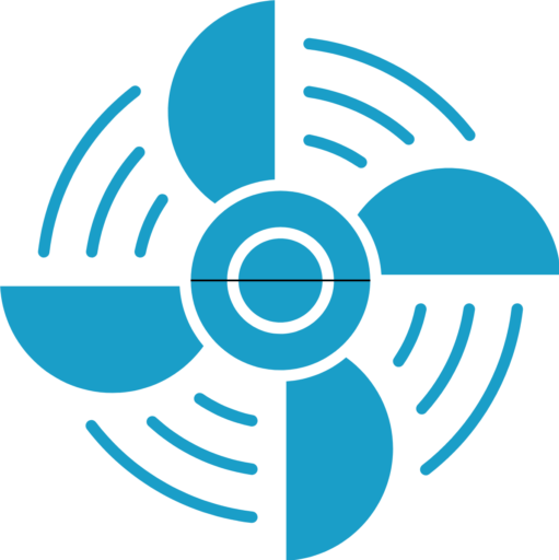 blue fan logo