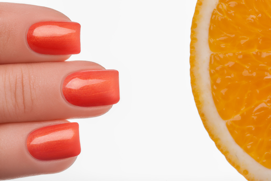 orange nails